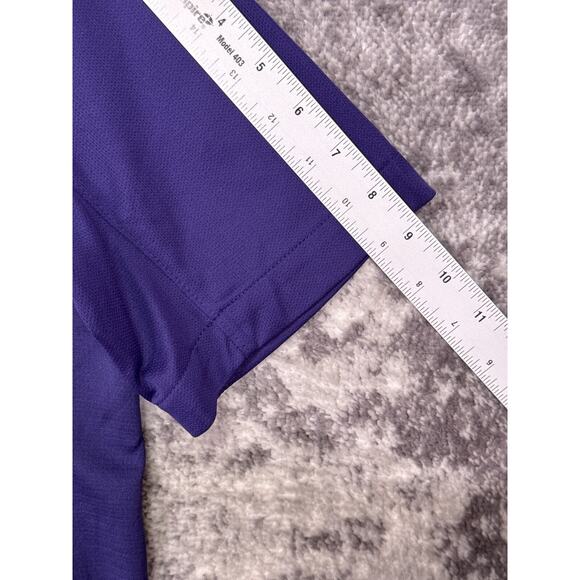 Nike Polo Shirt Medium Mens TCU Horned Frogs Dri Fit Purple - Picture 5 of 8